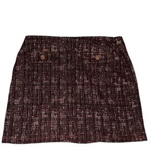 Joe B‎ by Joe Benbasset Chic Tweed stretch Skirt - Red Black white Sz Large